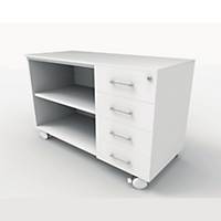 Mueble auxiliar 4 cajones con Ruedas - 1220x600x600mm - blanco