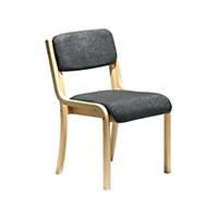 Conference Chair Wood-Framed Charcoal - Del & Ins - Excludes Northern Ireland