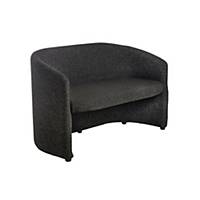 Reception Tub Chair 2-Seater Charcoal - Del & Ins