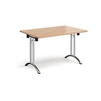 Rectangular Folding Leg Table 1200x800mm Beech - Del & Ins - Excludes NI