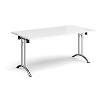 Rectangular Folding Leg Table 1600x800mm White - Del & Ins - Excludes NI