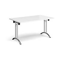 Rectangular Folding Leg Table 1400x800mm White - Delivery Only - Excludes NI
