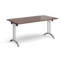 Rectangular Folding Leg Table 1600x800mm Walnut - Del & Ins
