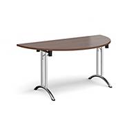 Semi Circular Fold-Leg Table 1600x800mm Walnut - Delivery Only
