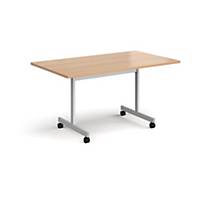 Rectangular Fliptop Meeting Table 1400x800mm Beech - Delivery Only - Excludes NI