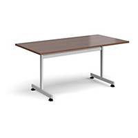 Rectangular Fliptop Meeting Table 1600x800mm Walnut - Delivery Only