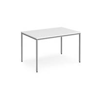 Rectangular Flexi Table 1200x800mm White/Silver - Delivery Only - Excludes NI