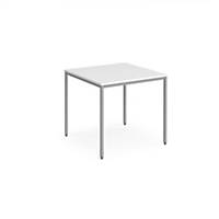 Rectangular Flexi Table 800x800mm White/Silver - Delivery Only - Excludes NI
