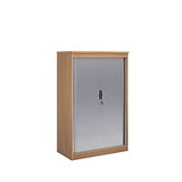 Wooden Cupboard With Tambour Door 1600mm Beech - Delivery Only - Excludes NI