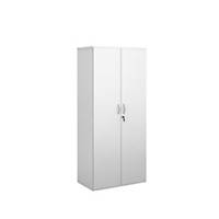 Universal Double Door Cupboard 4Shelf 1790Hmm WhiteDel Only Excl NI