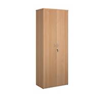Universal Double Door Cupboard 5Shelf 2140Hmm BeechDel Only Excl NI