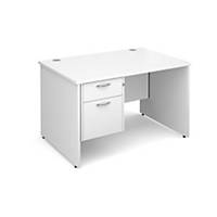 Maestro 25PL Straight Desk With 2Drawer Pedestal 1200mm WhiteDel Only Excl NI