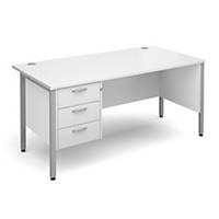 Maestro 25SL Straight Desk With 3Drawer Pedestal 1600mm WhiteDel Only Excl NI
