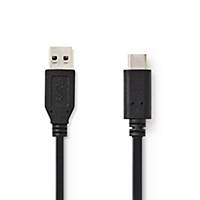 Nedis CCGP61650BK10 Adaptor Cable USB 3.1 (Gen-2) C Male to A Male 1m Black