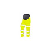 Leo Verity EN ISO 20471 Class 2 Poly Cotton Maternity Cargo Trouser Yellow Large