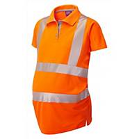 Leo Lovacott High Visibility Maternity Polo Shirt Orange Extra Large