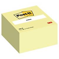 3M Post-it® 636B öntapadó kockatömb, 76 x 76 mm, sárga, 450 lap/csomag