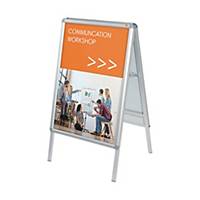 Poster stand Nobo, with aluminium frame and PVC cover, 65x113.5cm, for format A1