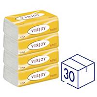 Virjoy Soft 2-ply Pack Facial Tissue - Case of 30 Packs