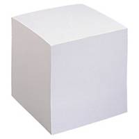 Cube de feuilles mémo collées Lyreco, non collantes, blanches, 90 x 90 mm, pièce