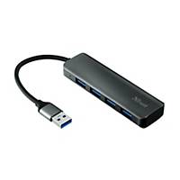 Trust 24947 Halyx 4-Port aluminium USB 3.2 Gen1 Hub, 5 Gbps, Universeel
