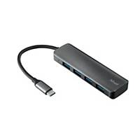 Hub USB-C Trust Halyx - 4 portas USB-A - alumínio