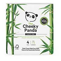 Cheeky Panda Toilet Rolls Plastic-Free Bamboo - Pack Of 4
