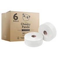 Papier toilette The Cheeky Panda Maxi Jumbo - 2 plis - 6 rouleaux