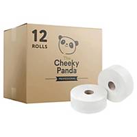 Papier toilette The Cheeky Panda Mini Jumbo - 2 plis - 12 rouleaux
