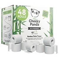 Papier toilette The Cheeky Panda, 3 plis, par 48 rouleaux