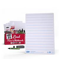 Show-me A4 Lined Drywipe Boards, Class Pack