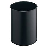 Durable waste bin metal without extinguisher 15 litres black