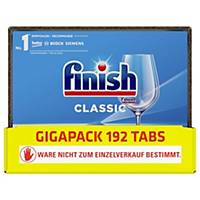 Tablettes lave-vaisselle Finish Classic, pack de 192 pièces (Gigapack)