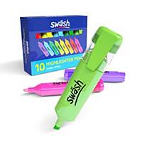 Swäsh Assorted Colours Premium Highlighters, Pack of 10