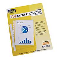 Suremark 11-Hole A4 Protector Sheet Clear 0.06mm - Pack of 100
