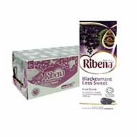 Ribena Blackcurrant Less Sweet Packet Drink 200ml - Box of 24