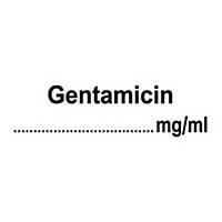 Syringe Label - Gentamicin