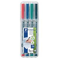 Staedtler Lumocolor Non-Permanent Pens Medium Assorted Colours - Box of 4