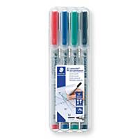 Staedtler® 315 Ohpen M non permanent pen, assorted colours, pocket of 4