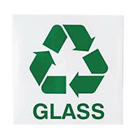 Znak informacyjny  Glass  150 x 150 (mm), angielski opis