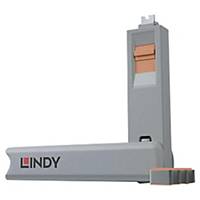 Kit bloqueur Lindy Port USB Type C avec clé et 4 verrous - Orange