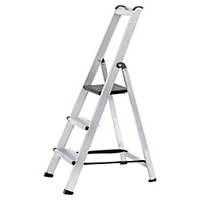 Aluminium ladder 3 treden, in aluminium
