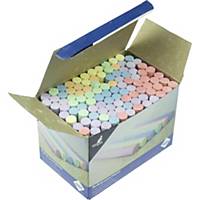 Stofvrij krijt assorti kleuren - doos van 100 stuks