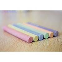Kangaro board chalk with upperlayer, assorted colours, 1 box of 100