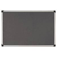 Aluminium Framed Fabric Notice Board 600mm X 900mm - Grey