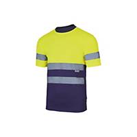Camiseta técnica bicolor Velilla 305506 - amarillo/azul marino - talla XL