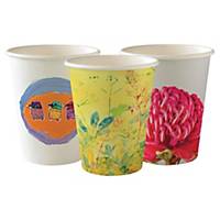 Pack de 50 vasos BioPack Serie Art - papel / PLA - 240 ml