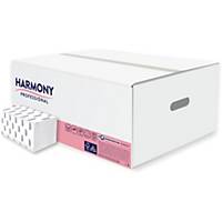 Skládané papírové ručníky ZZ Harmony Professional 1344, bílé, 20 x 200 utěrek