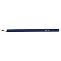 Lyreco Bleistift, Härtegrad: HB, blau lackierter Schaft, Ende unlackiert, 12St