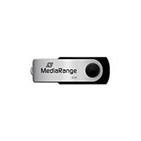 Memoria flash USB 2.0 Mediarange - 8 Gb - negro/plata